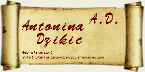 Antonina Džikić vizit kartica